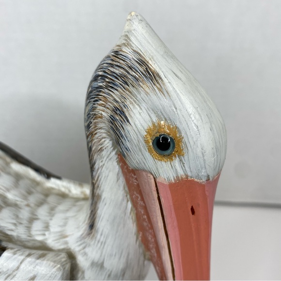 Wooden Painted Pelican Home Decor - Picture 10 of 14